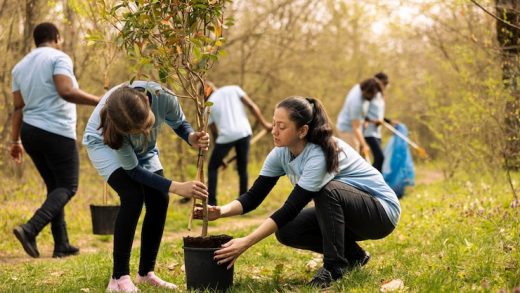 mother-daughter-preparing-plant-tree-woods_482257-91250